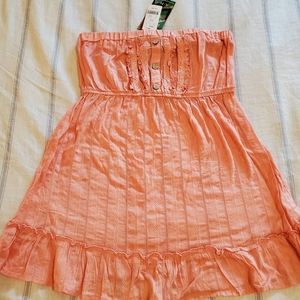 FANG brand coral strapless top